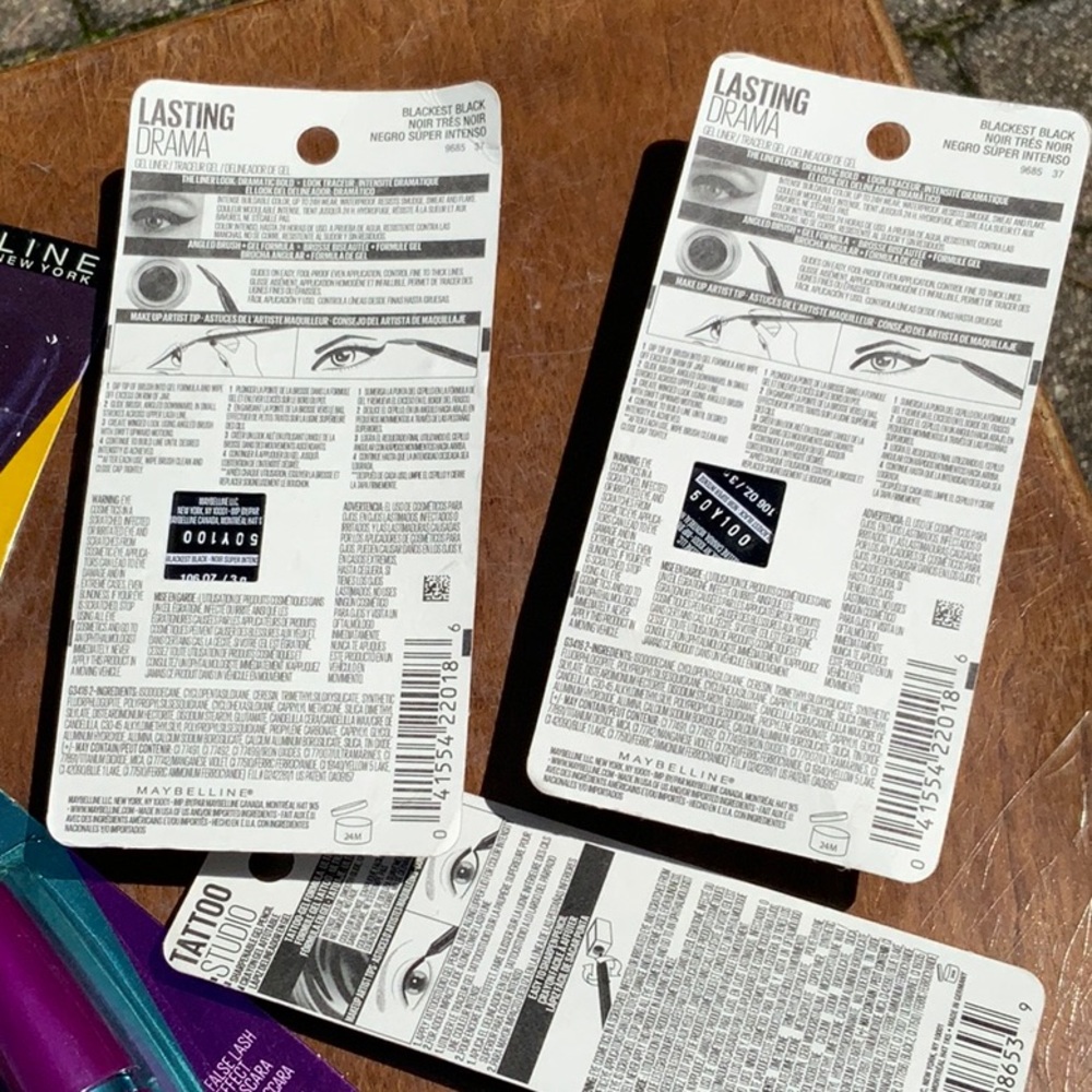 MAYBELLINE 3 MASCARAS AND 3 EYELINERS BUNDLE - Picture 6 of 7